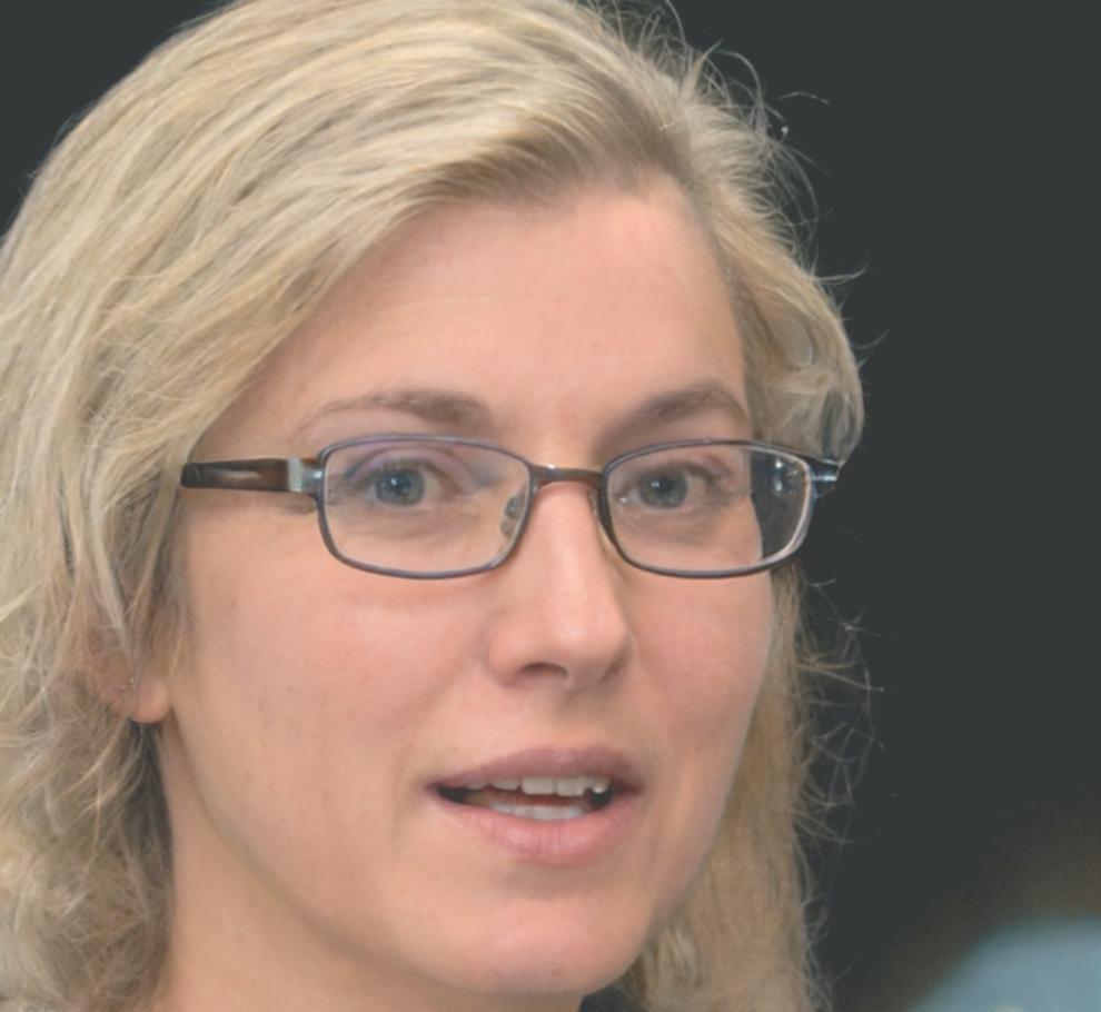 Portrait of Ingrid Pemberton, financial analyst